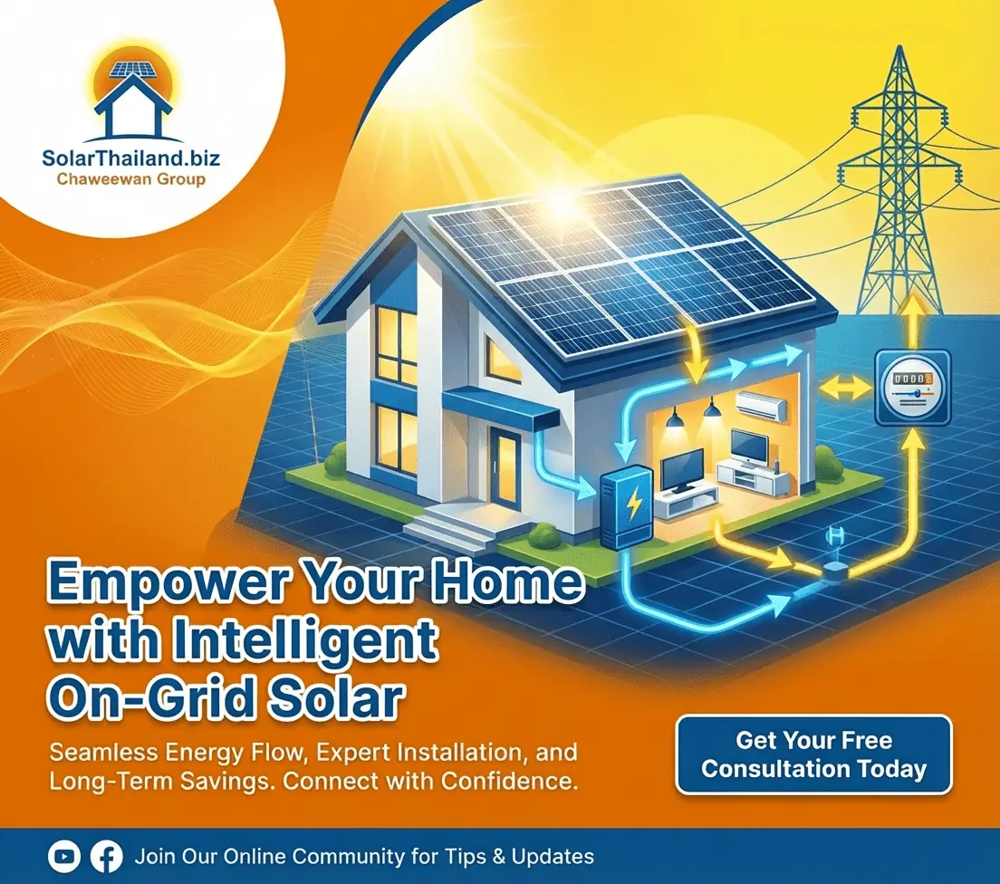 How an intelligent on-grid solar system works in Thailand