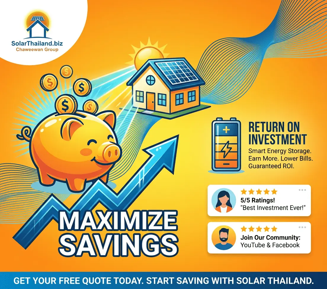 Solar return on investment and electricity savings in Thailand