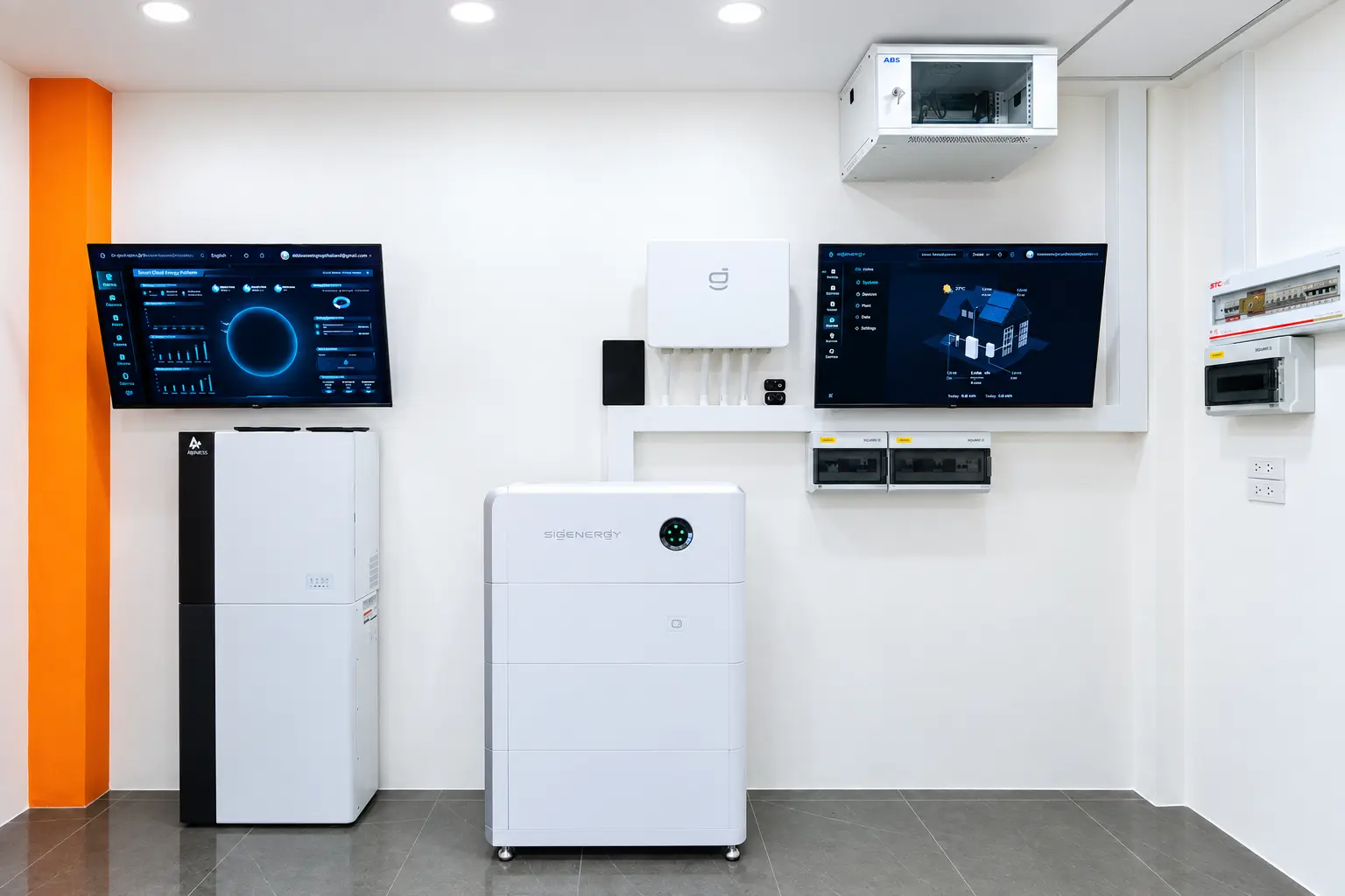 Live solar and battery equipment at the SolarThailand.biz showroom in Udon Thani
