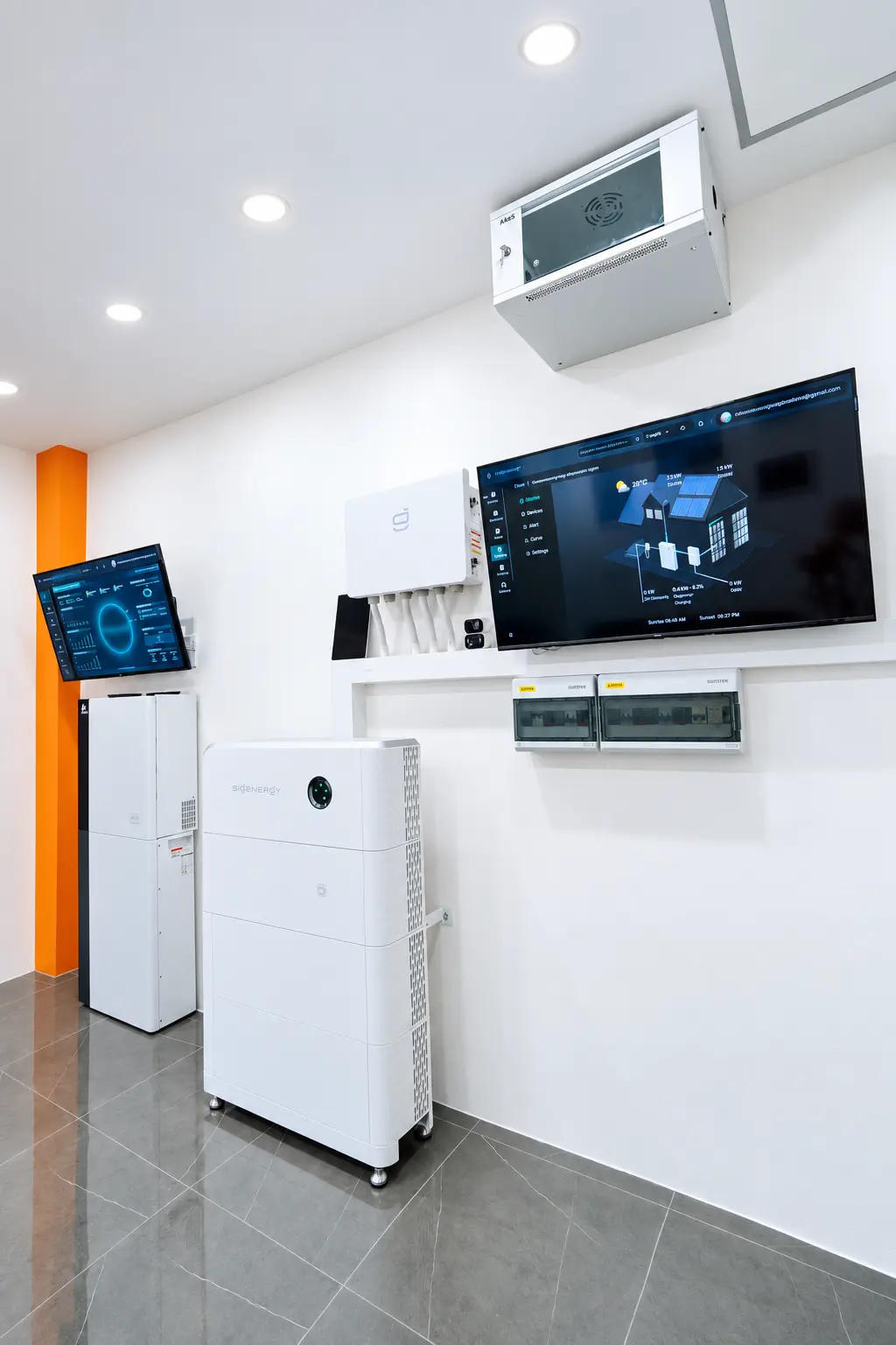 Sigenergy solar battery system displayed in the Udon Thani showroom